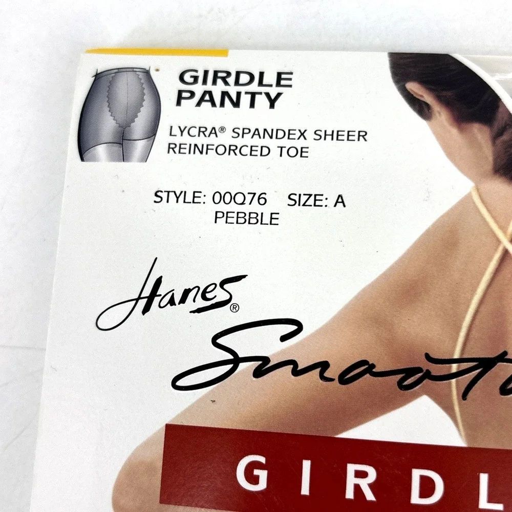 Hanes Size A Pebble Smooth Illusions‎ Girdle Hanes PantyHose Taupe Shaping